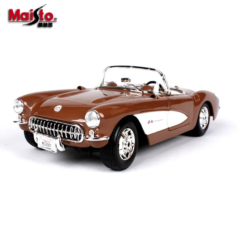 Maisto 1:18 1957 Корвет автомобильный брелок для автомобильных ключей имитационная