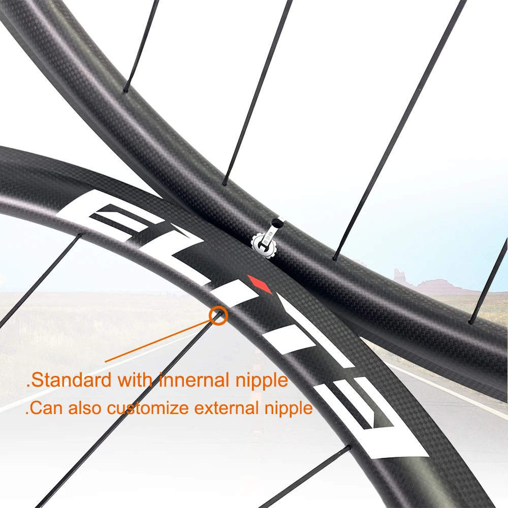 ELITEWHEELS FLR углеродное волокно шоссейное колесо для велосипеда 25/27 мм обод