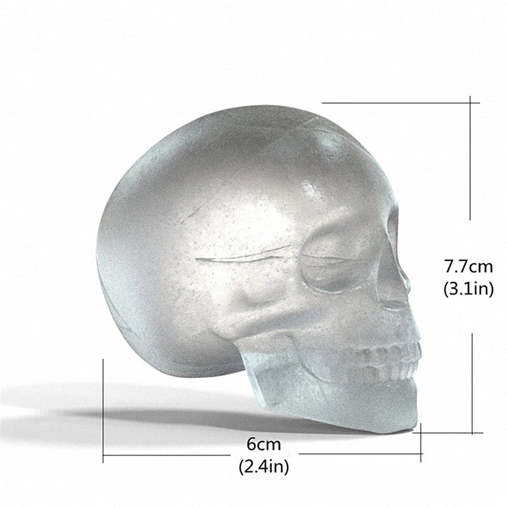 3D Skeleton Ice Tray Sigle Holes Silicone Small Drink Whisky Skull Cube Mold Party Candy Lattice Cake Model |