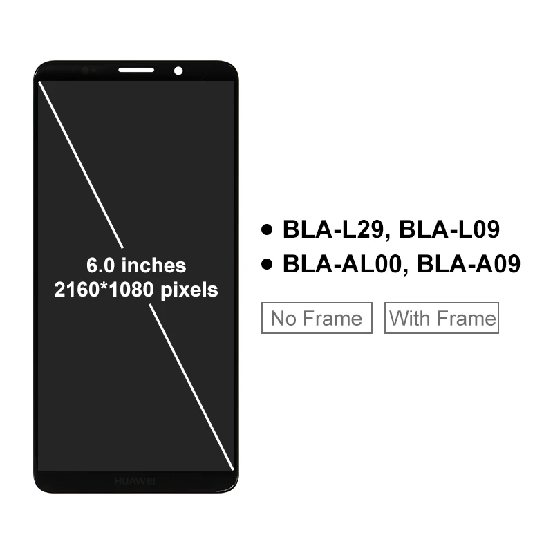 Pantalla LCD de 6,0 pulgadas para Huawei Mate 10 Pro, piezas de repuesto de digitalizador con pantalla t&aacute;ctil, con marco-1
