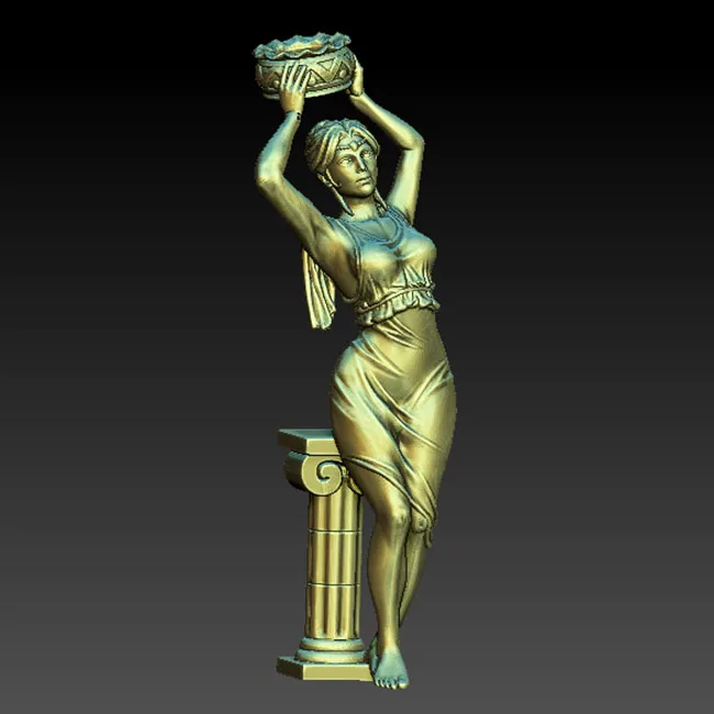 3D резная фигурка скульптура 3d модель для станок с ЧПУ в формате STL старинные