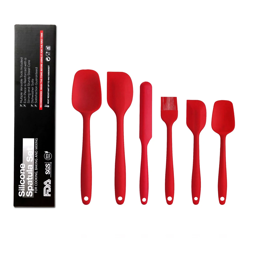 Силиконовый шпатель набор из 6 шт. шпатели без БФА цельный бесшовный дизайн