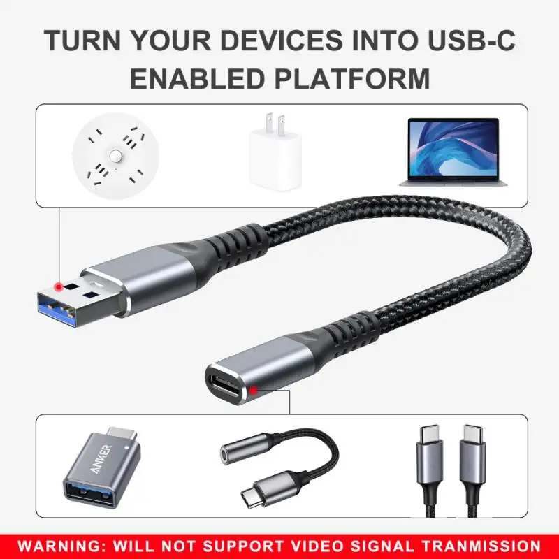 

15 CM Usb 3.0 Male To Usb 3.1 Type C Female Cable Adapter Usb Type A To Type C Adapter Data Sync Converter for Samsung Macbook