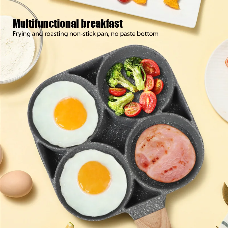 Четыре сковорода для жарки с кастрюля утолщенной омлета антипригарным покрытием