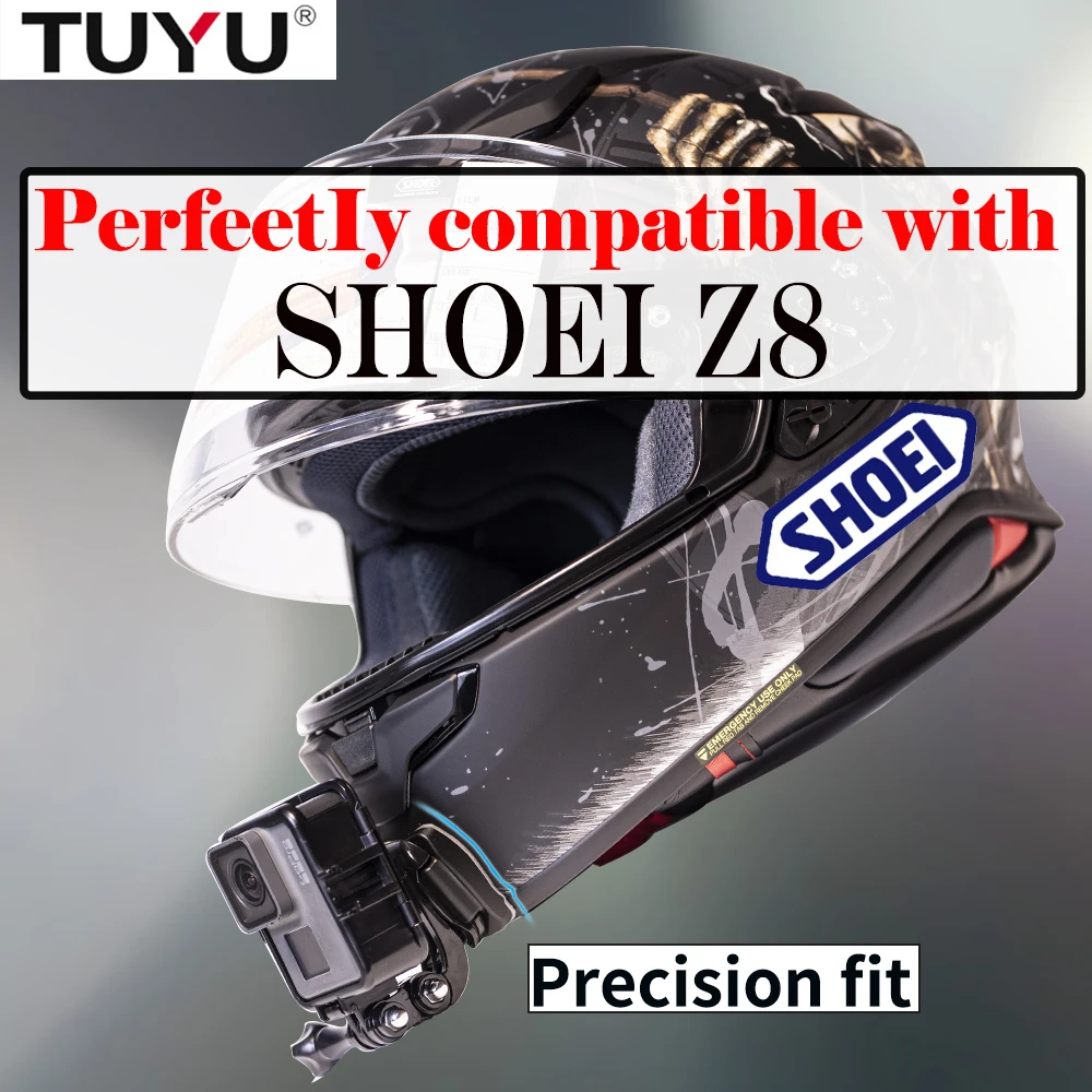 

TUYU Z8 Premium Customized Motorcycle Helmet Aluminium Chin Mount for SHOEI Z8 for GoPro hero 10 Insta360 DJI Camera Accessories
