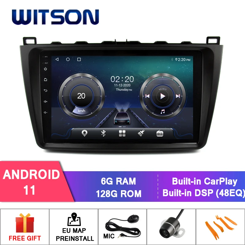 

Автомобильная DVD-система WITSON Android 11 для MAZDA 6 (2008-2013), автомобильный мультимедийный плеер, стерео, автоаудио, GPS-навигация, DVD, видео, Carplay