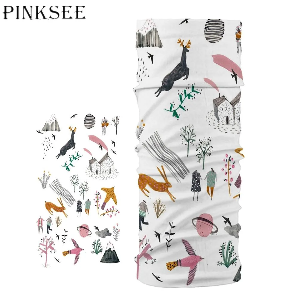

PINKSEE, новые модные велосипедные мотоциклетные банданы с принтом, шарф, повязка на голову, разнообразный тюрбан, многофункциональный Волшебн...