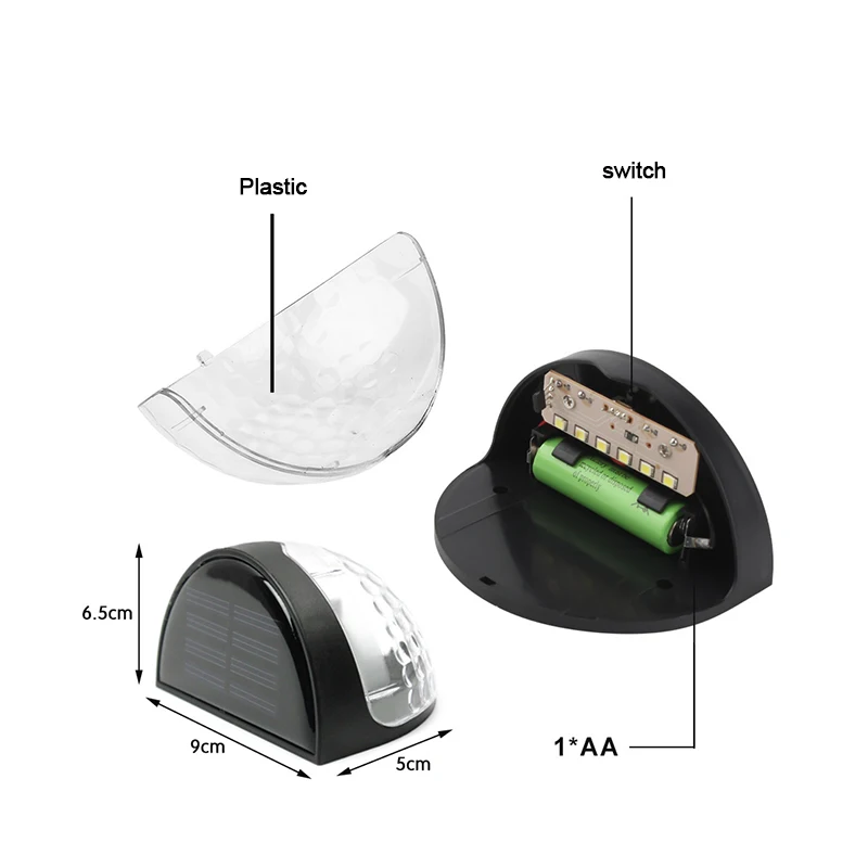 Водонепроницаемый тропинка забор авто вкл/выкл полукруглый светодиодный