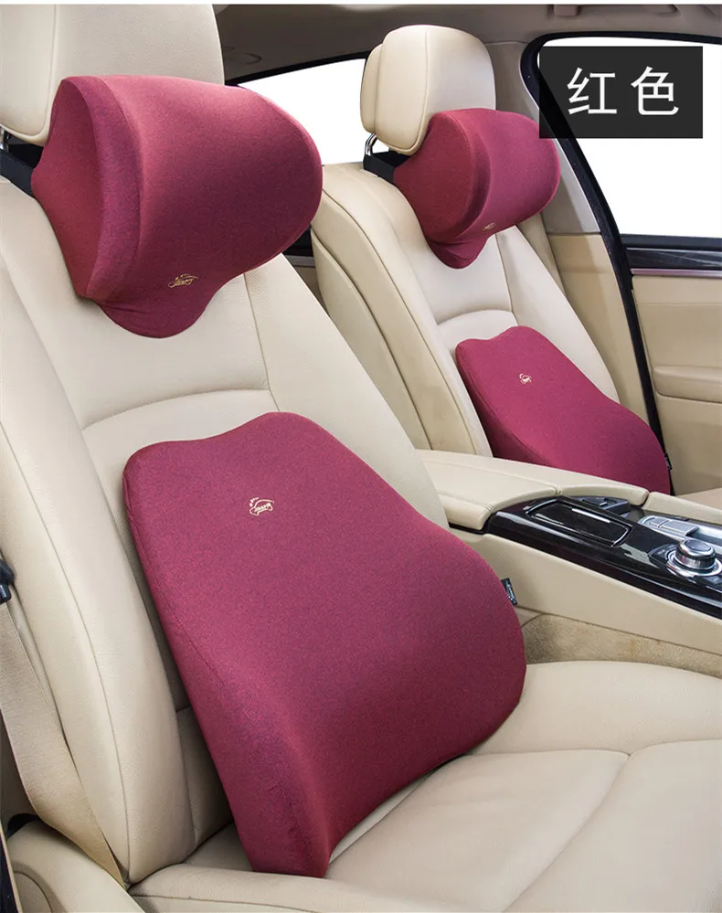

Car Lumbar Headrest Memory Foam Comfortable Car Cushion Pillow Car Lumbar Pillow Support Headrest