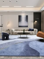 nordic style living room carpet ins blue modern simple geometric italian sofa high end blanket french bedroom light luxury mat