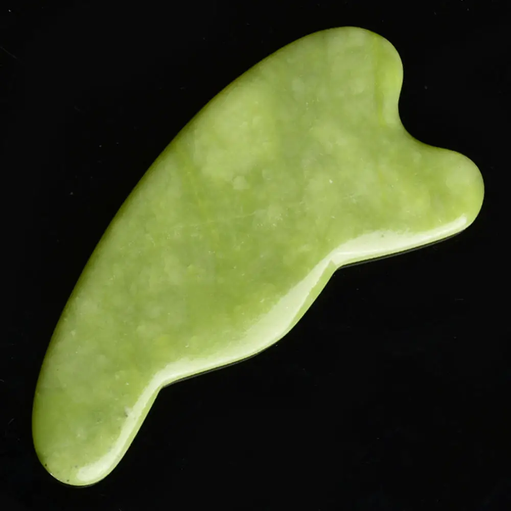 Нефритовый ролик для лица тонкий + массажер гуаша тела набор инструментов