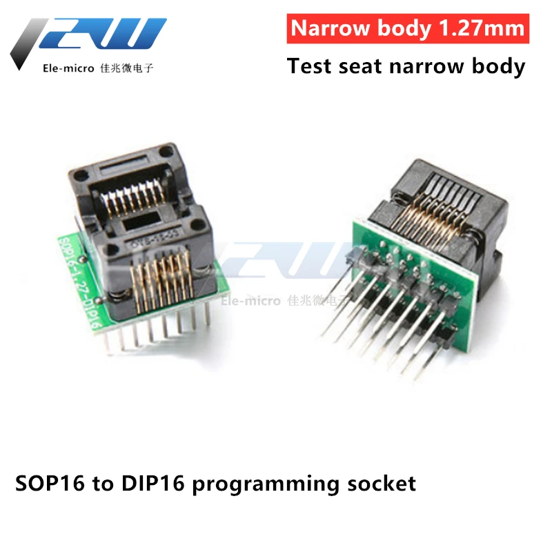 SOP16 до DIP16 поворотный SOIC16 к IC Разъем адаптер для программатора 150 мил |