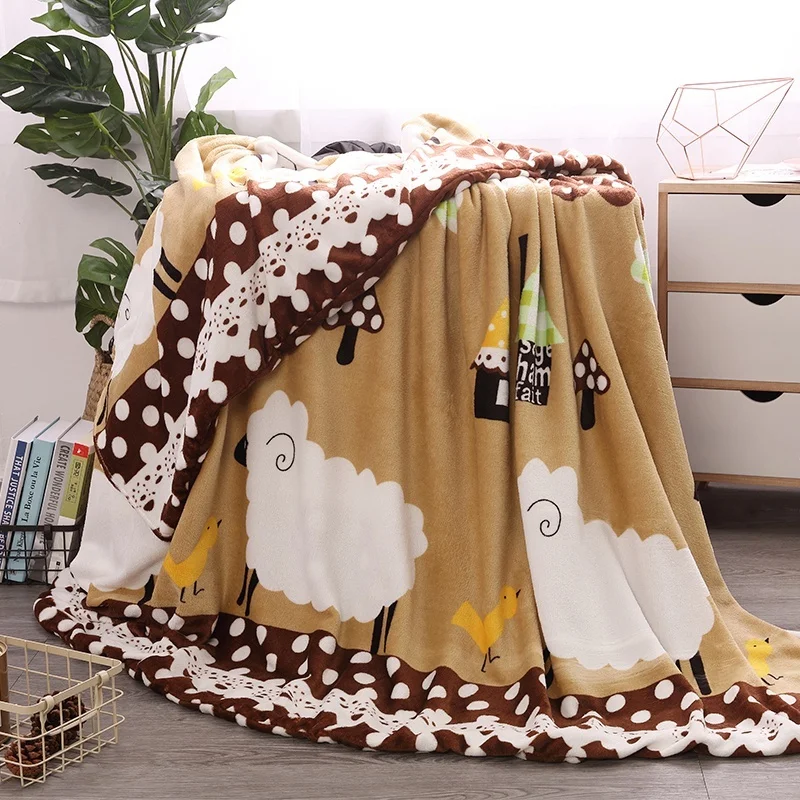 

Star Prints Flannel Blanket Warm Throw Blanket for Sofa Cover Winter Warm Quilt Bed Cover Bed Blanket for Beds Christmas Gift