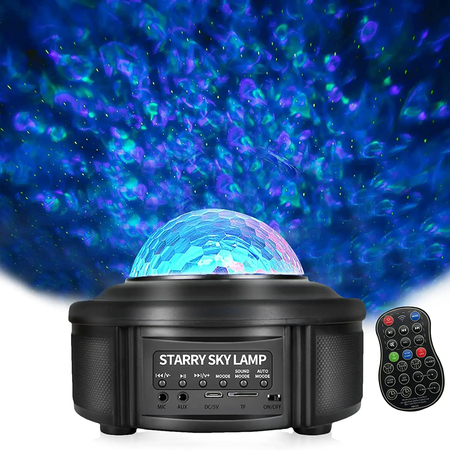 

Лазерный проектор галактического звездного неба, музыкальный динамик Blueteeth, светодиодный ночник, Рождественское украшение, красочная тума...