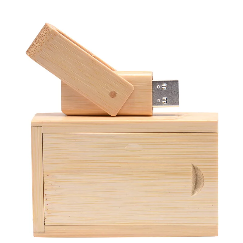 bamboo with box Клиентский логотип деревянный вращающийся usb флэш-накопитель из натурального дерева перевернуть флеш-накопитель 4 GB/8 GB/16 GB/32 GB/64 GB карта памяти - Цвет: bamboo with box
