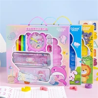 14 in 1 cute stationery set for school 2021 pencil cases eraser kid enlightenment gift box kawaii accessories school supplies