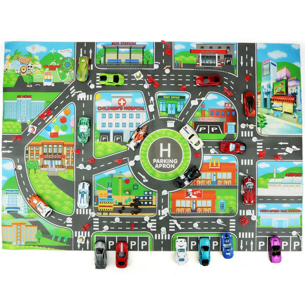 1 шт. детские игрушки из нетканого материала с дорожной картой для парковки