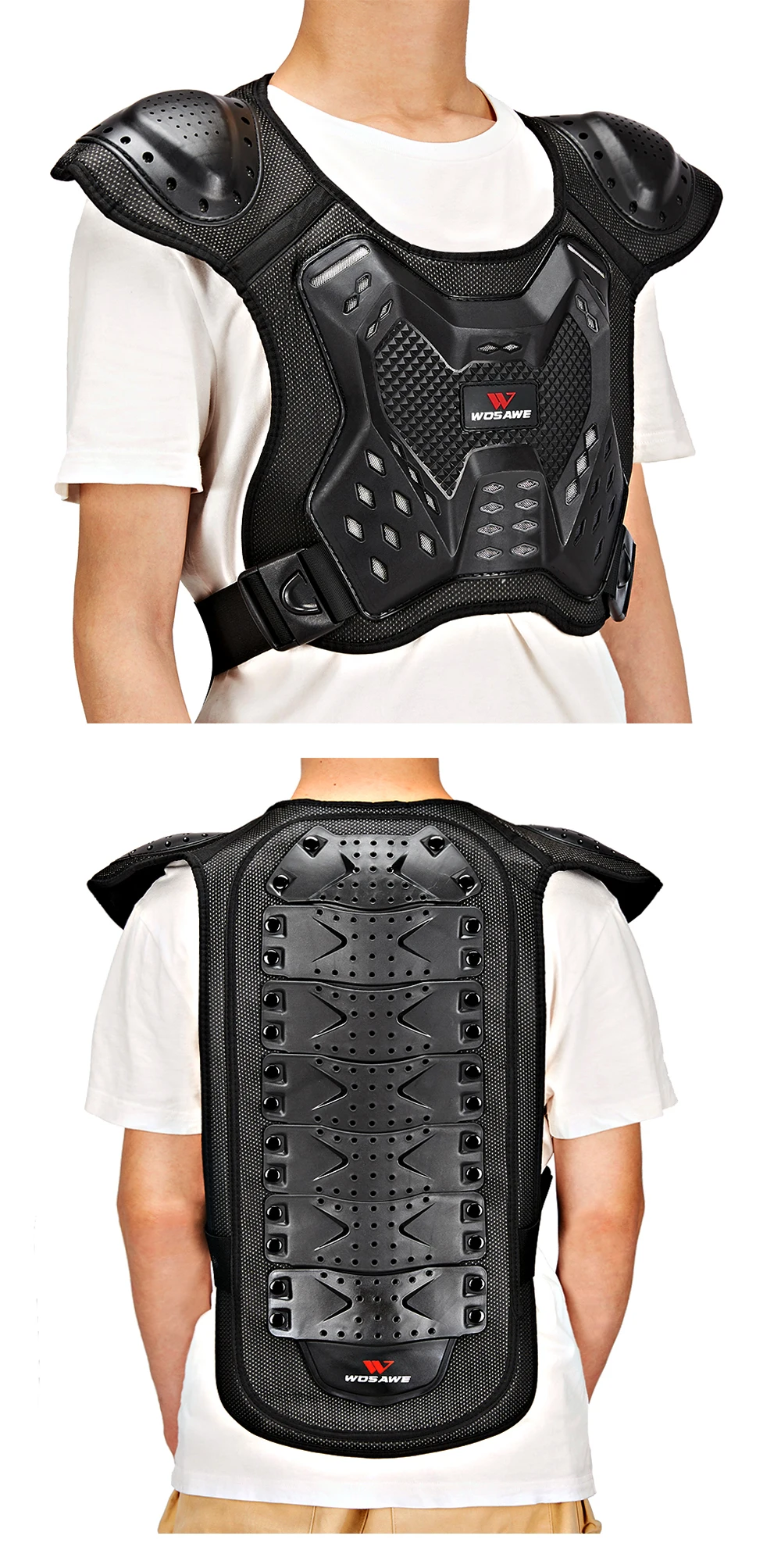 Защитный жилет WOSAWE для мотокросса ветровка езды на мотоцикле поддерживает грудь
