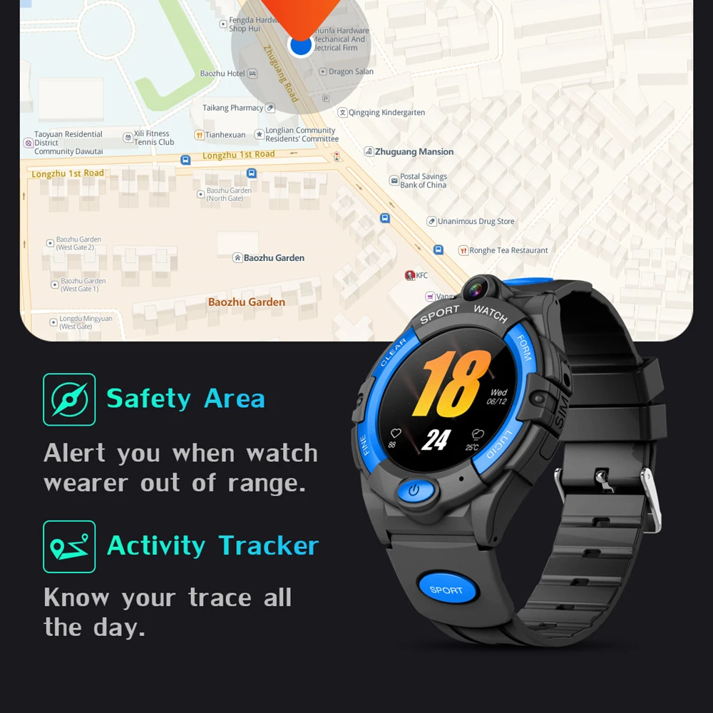 Смарт-часы S16 4G с поддержкой видеозвонков Wi-Fi GPS IP67 680 мА · ч | Электроника
