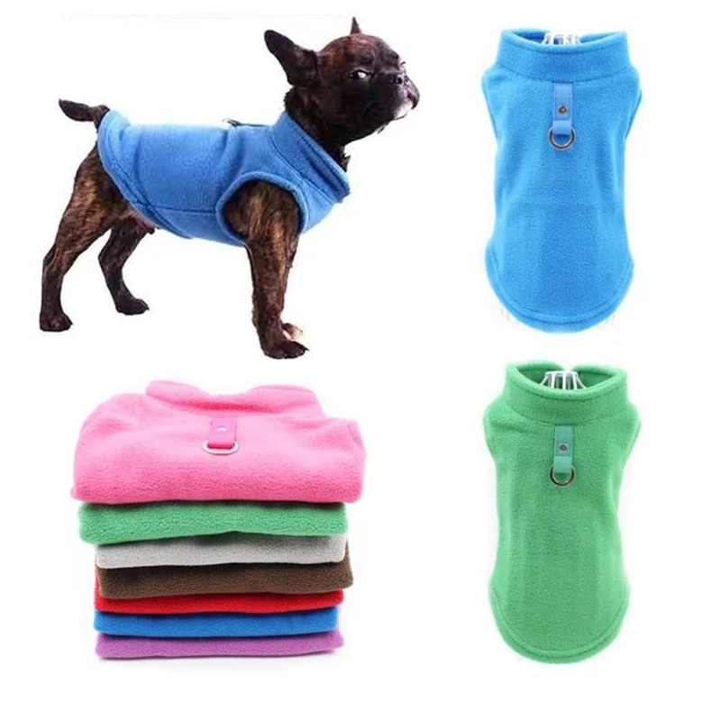 Флисовый жилет для собак Winyer Puppy, жгут, куртка, бульдог, Йоркский мопс, дракон, Бигль, пудель, 7 цветов, одежда для маленьких собак, зимняя куртка для собак