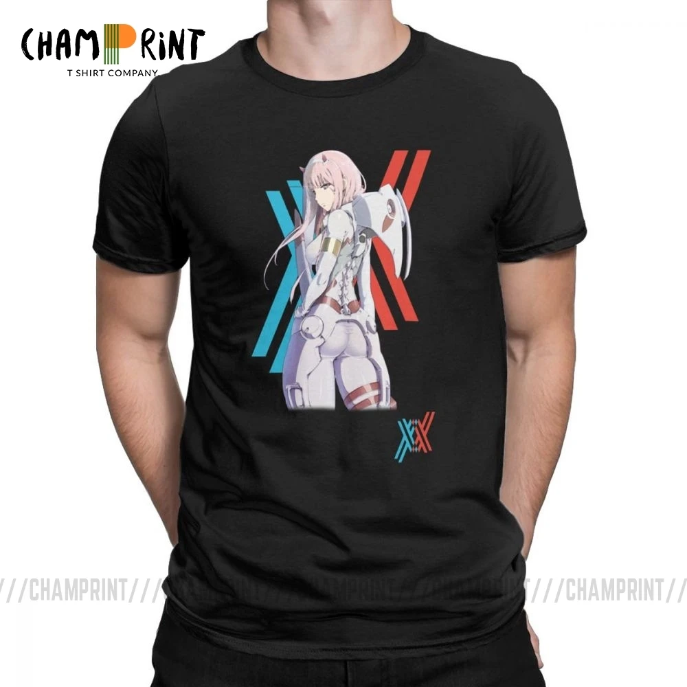 Darling In The Franxx Zero Two Pilot костюм футболка для мужской с круглым воротником футболки