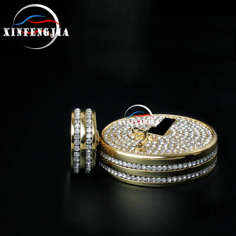 

For Audi A3 15-2017 2pcs Crystal Style Multi-media Buttons Case Cover Trim