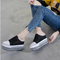 thick sneakers with wedges slippers woman vulcanize shoes for women platform heels womans shoes fashions tenis casual feminino
