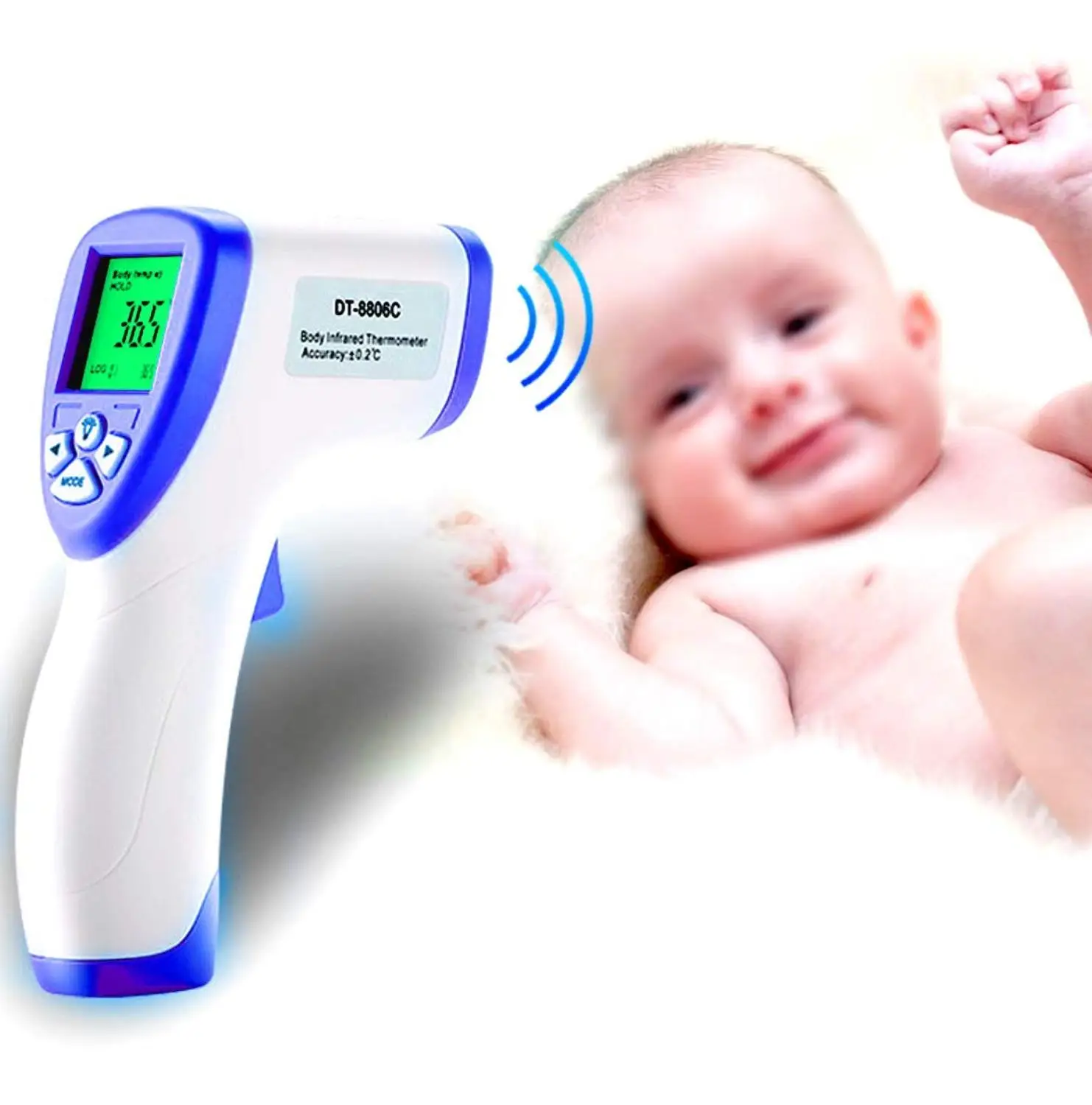 Цифровой Инфракрасный Бесконтактный цифровой термометр с функцией оповещения о