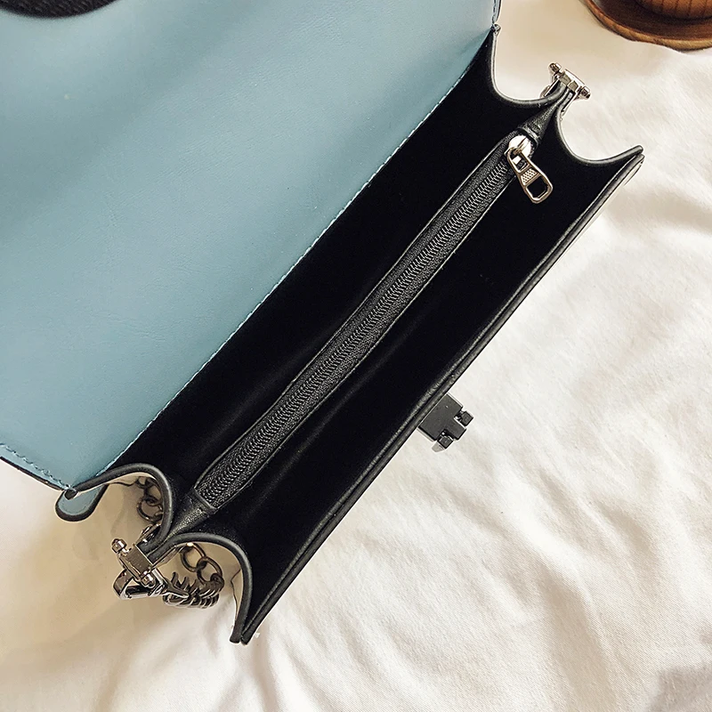 

Contrast Color Designer Mini Bag Female Handbag 2020 Fashion Acrylic Chain Travel Shoulder Bag Purse PU Leather Crossbody Bags