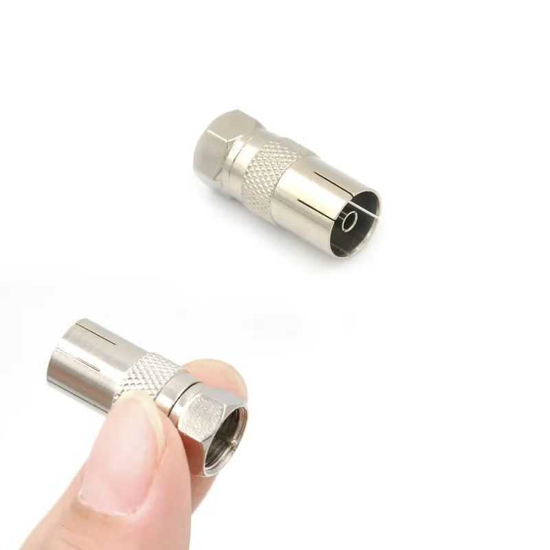 1pc Or 5pcs Durable F Type Male Plug Adapter Connector Converter To Coax Female Socket For Satellite TV DVR Coaxial - купить по