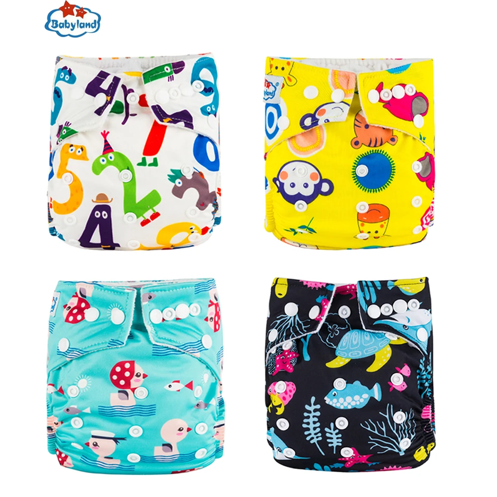 Chinese New Year 2020 Diaper 4pcs/Set Polyester Baby Cloth Covers Nappy Reusable Diapers Adjustable 0-2 Years | Мать и ребенок