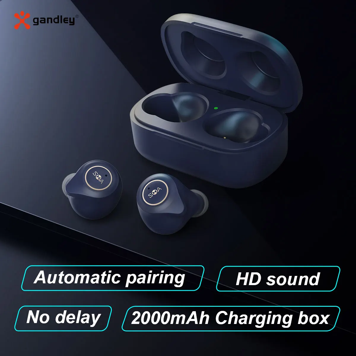 Gandley X2 Беспроводные Bluetooth 5 0 наушники с сенсорным управлением 3D высокое качество