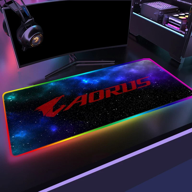 

Rgb Pad on the Table Aorus Mousepad Gamer Girl Led Desk Mat Pc Gamer Complete Gaming Mouse Mat Gamers Accessories Cannabis Rug