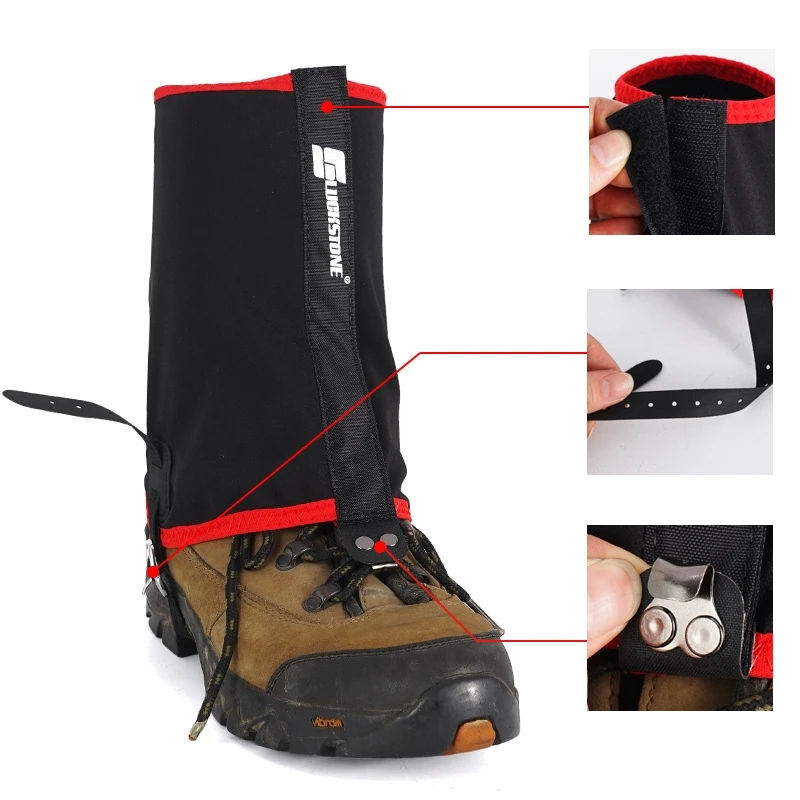 Outdoor Waterproof Shoe Covers Hiking Trekking Gaiters Climbing Skiing Leggings Guetre Ankle Protector Elastic Nylon Boots Cover
