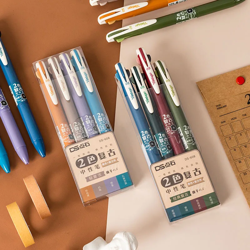 1 шт. 2 цветная гелевая ручка 0 5 мм Художественный маркер для письма подписи