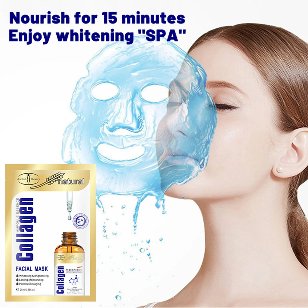 Коллагеновый увлажняющий с гиалуроновой кислотой маска для лица подавляет