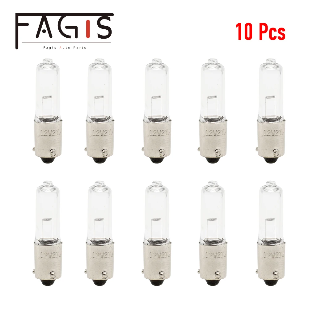 Fagis 10 шт. 1156 BAY9S H21W 12V 24V 21 Вт галогенная лампа стоп сигнал Индикатор сигнальная