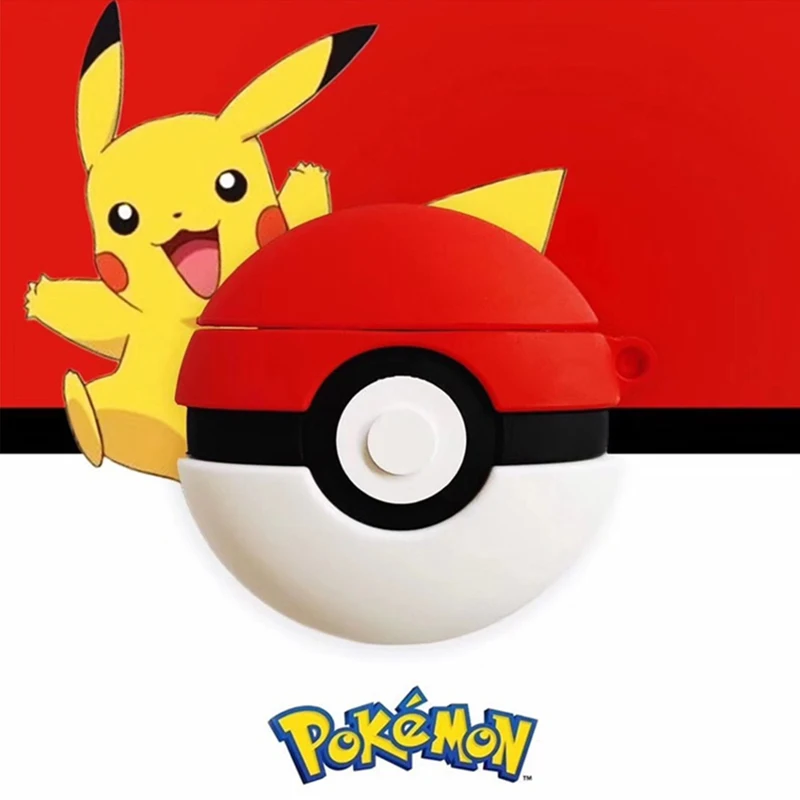 Прекрасный Pokemon Airpods Силикагель Чехол для Apple Bluetooth-гарнитура Зарядка Box Новые аксессуары против падения пыли