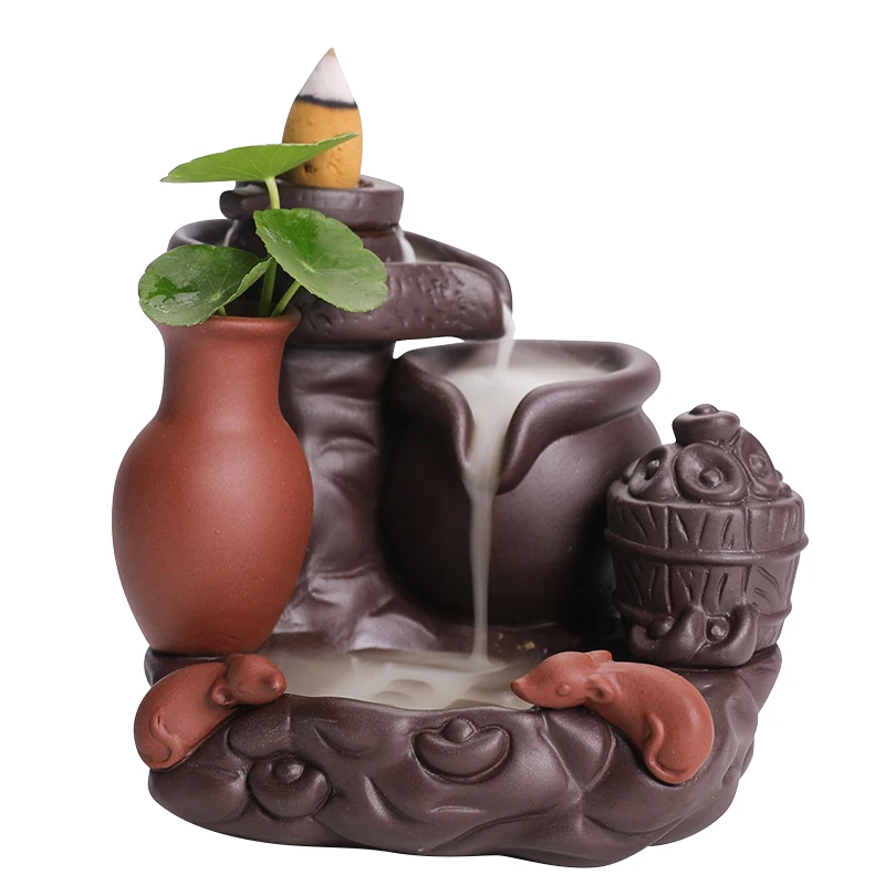 2021 искусственная курильница из фиолетового песка декор в виде листьев лотоса