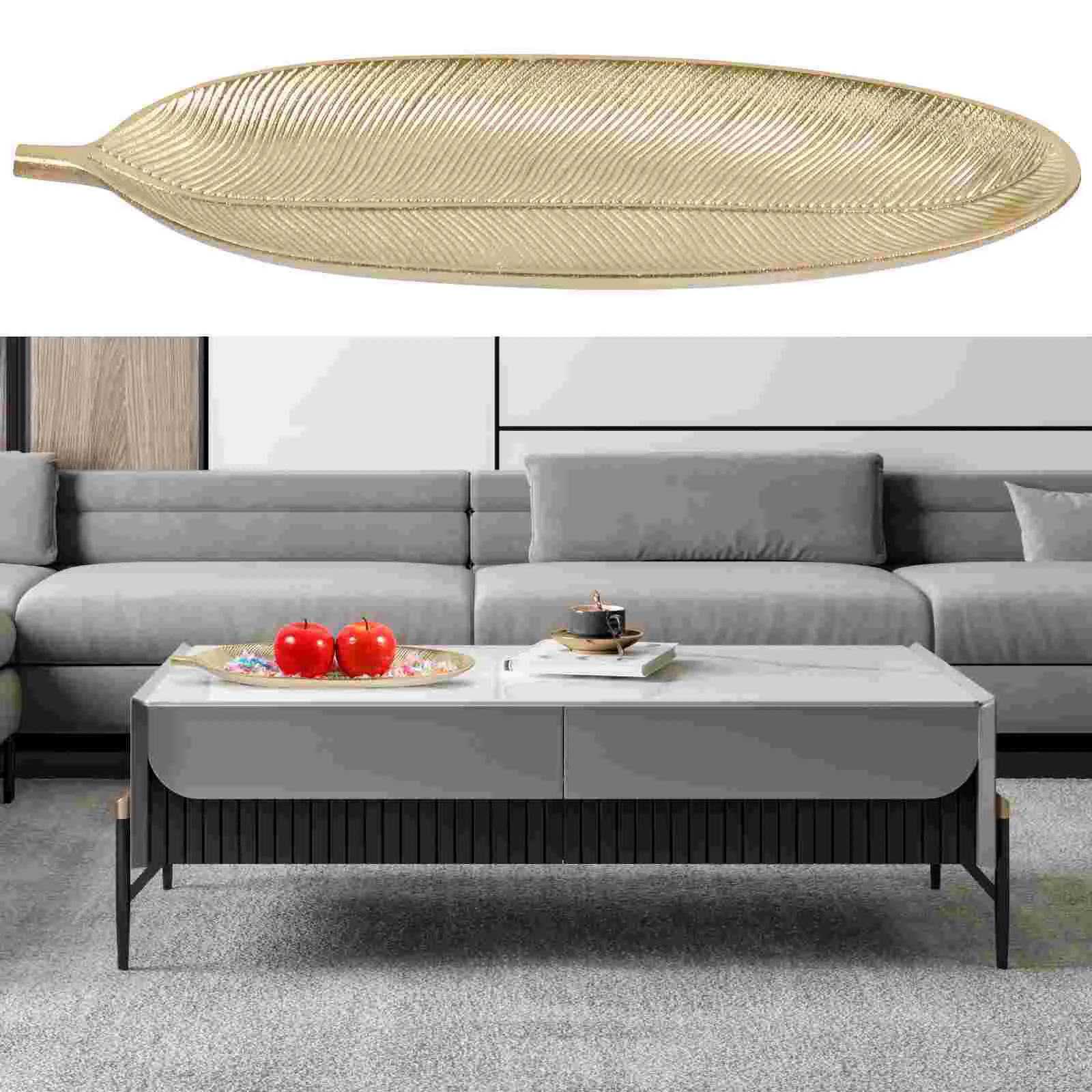 

1Pc Wooden Serving Plate Leaf Shape Fruit Plate Appetizer Platter Serving Tray
