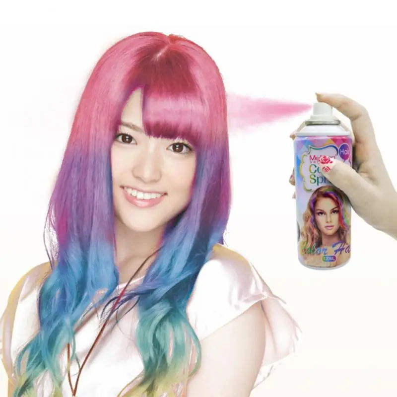 

MEFAPO 18 Colors Hair Dye Spray Disposable Hair Quick Spray Waterproof Hair Dye Blue/Red Fashion Instant Hair Color Products HOT