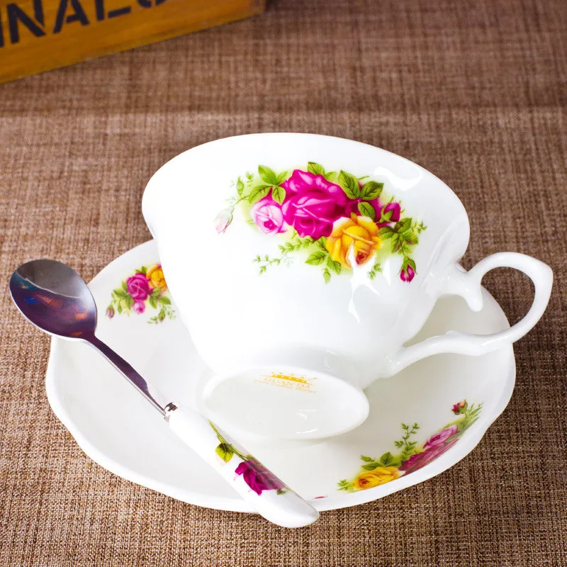 

Ceramic Mugs with Spoon & Tray Breakfast Milk Coffee Cup Drinkware Tea Cup European Style Kitchen Utensils Wedding Gifts