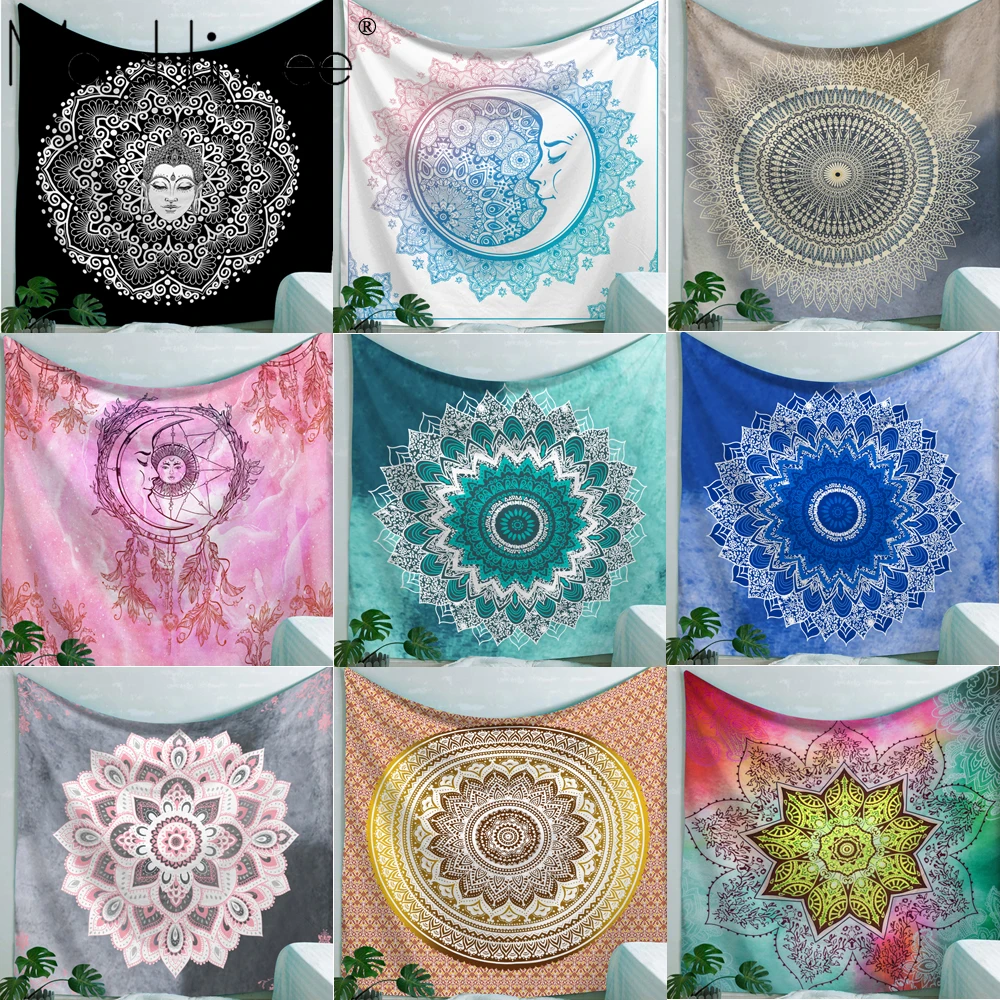 Sun Moon/в Индии МАНДАЛА ГОБЕЛЕН настенный бохо стиле гобелен из ткани