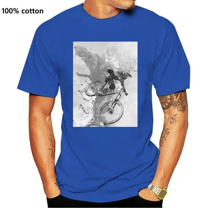 

2021 модная повседневная мужская простая футболка высокого качества из 100% хлопка с принтом, футболки для хобби с белыми горными велосипедами