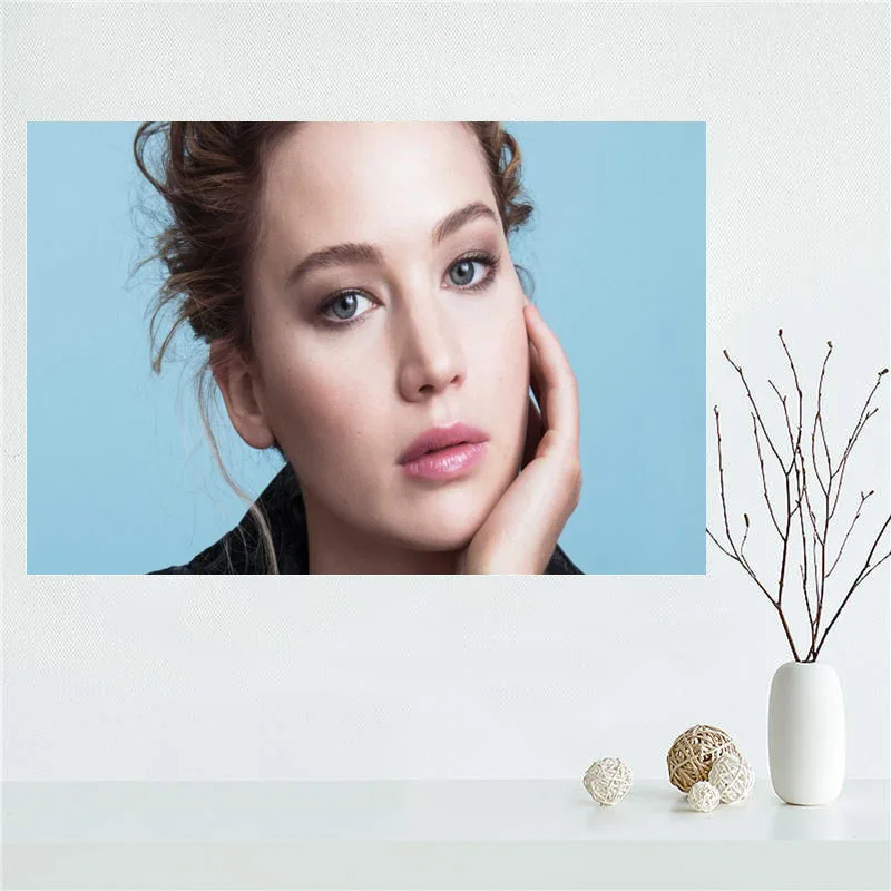 На заказ высокое качество Дженнифер Лоуренс холст картина искусственный плакат