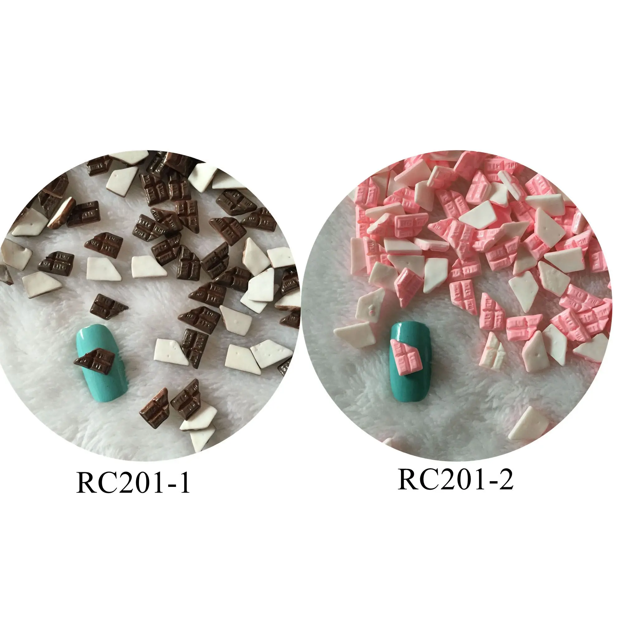 Декор для ногтей 200 шт./пакет шоколадная смола коричневая и розовая украшения