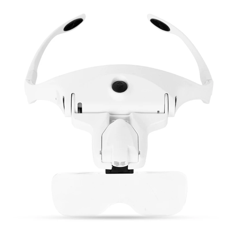 

Loupe Eyewear Magnifier with LED Lights Lamp Interchangeable Lens 1.0X/1.5X/2.0X/2.5X/3.5X Wearing Magnifying Glasses