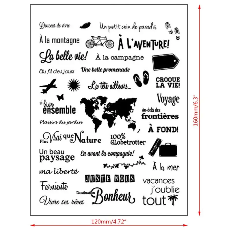 Французский прозрачный силиконовый штамп печать для DIY скрапбукинга фотоальбома