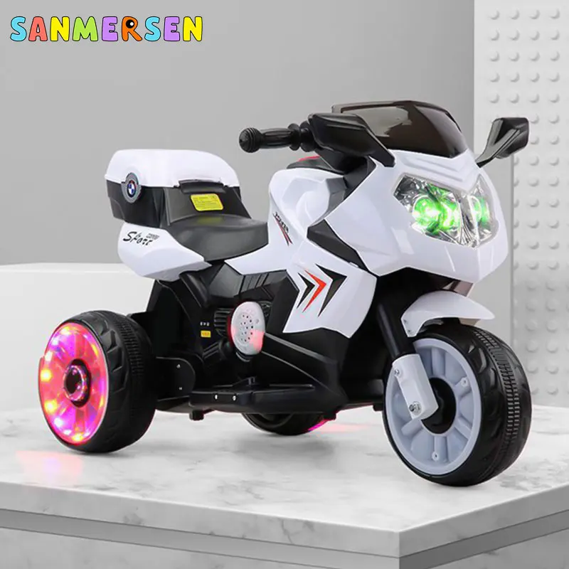 

Children's Electric Motorcycle Tricycle with Music Light Kids Ride on Toys Car Rechargeable Baby Toy Motorbike Scooter Gifts