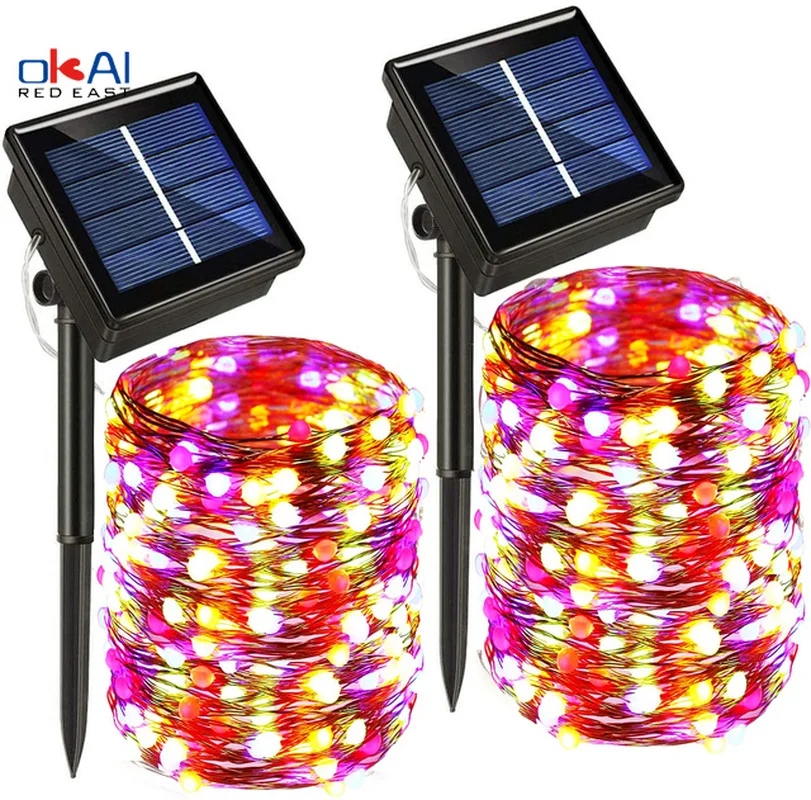

Christmas lights waterfall outdoor decoration 20M 30M solar string lights party garden eaves decoration lights